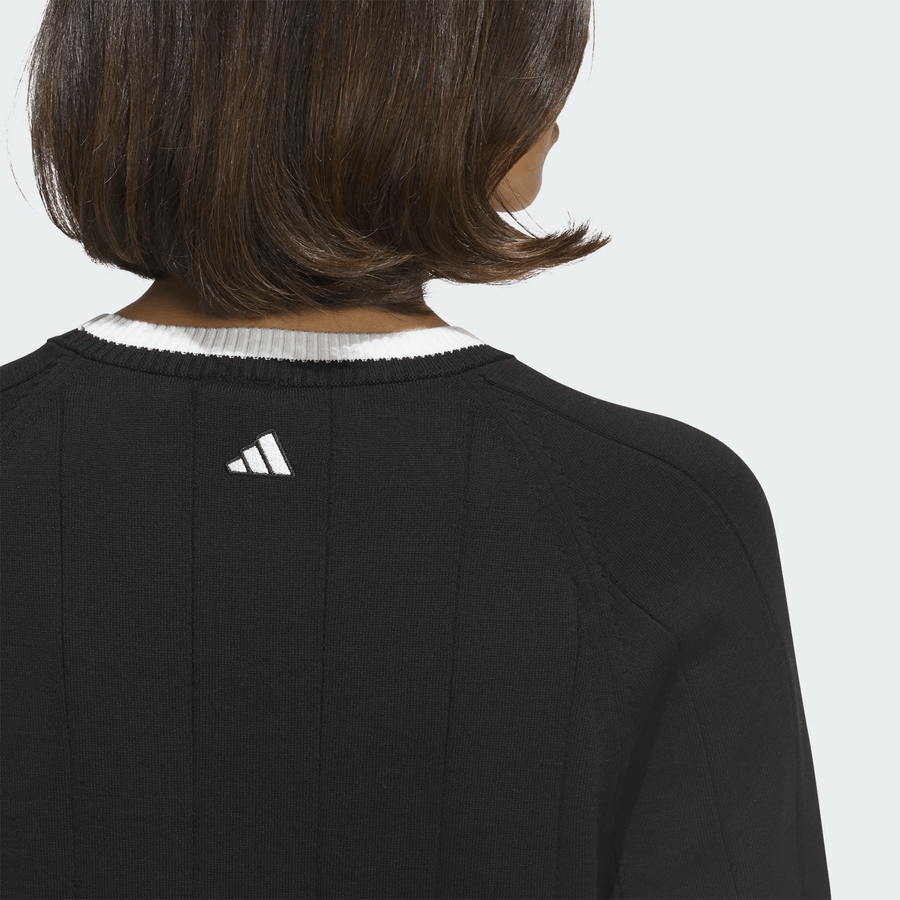 Adidas Ladies Ultimate365+ Knit Crew Sweater - Black