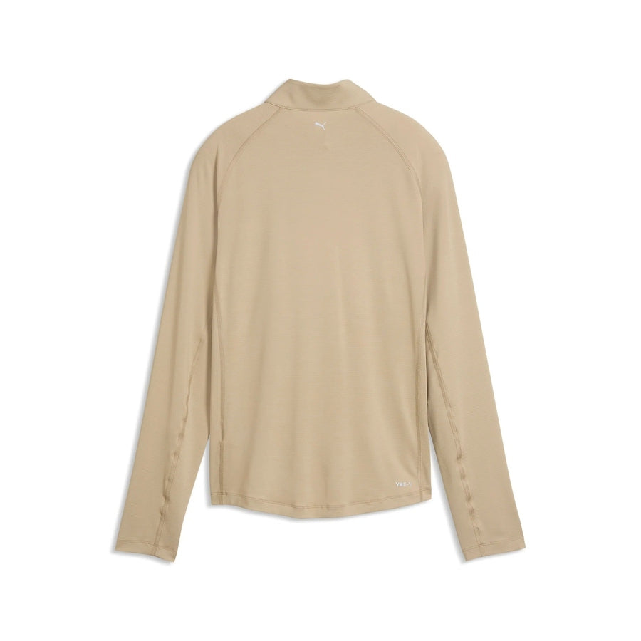 Puma Ladies YOU-V Solid 1/4 Zip Golf Pullover - Coffee