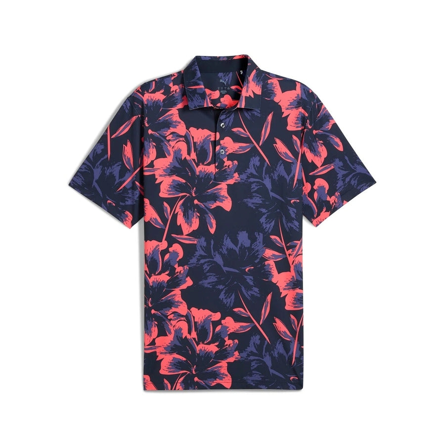 Puma MATTR Broken Flower Golf Polo - Navy