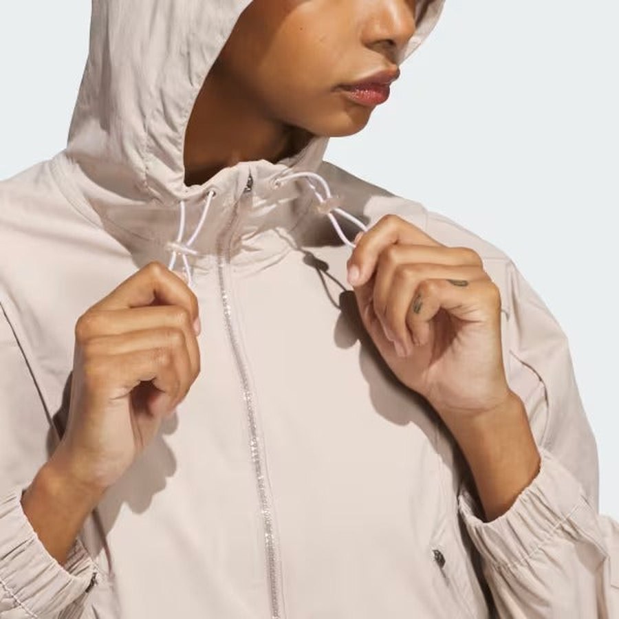 Adidas Ladies Beyond Full-Zip Hoodie - Brown