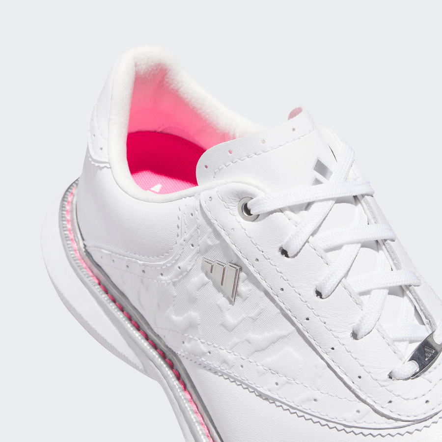 Adidas Ladies MC70 Spikeless Golf Shoes - White/Pink
