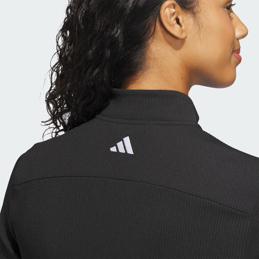 Adidas Ladies Textured Golf Jacket - Black