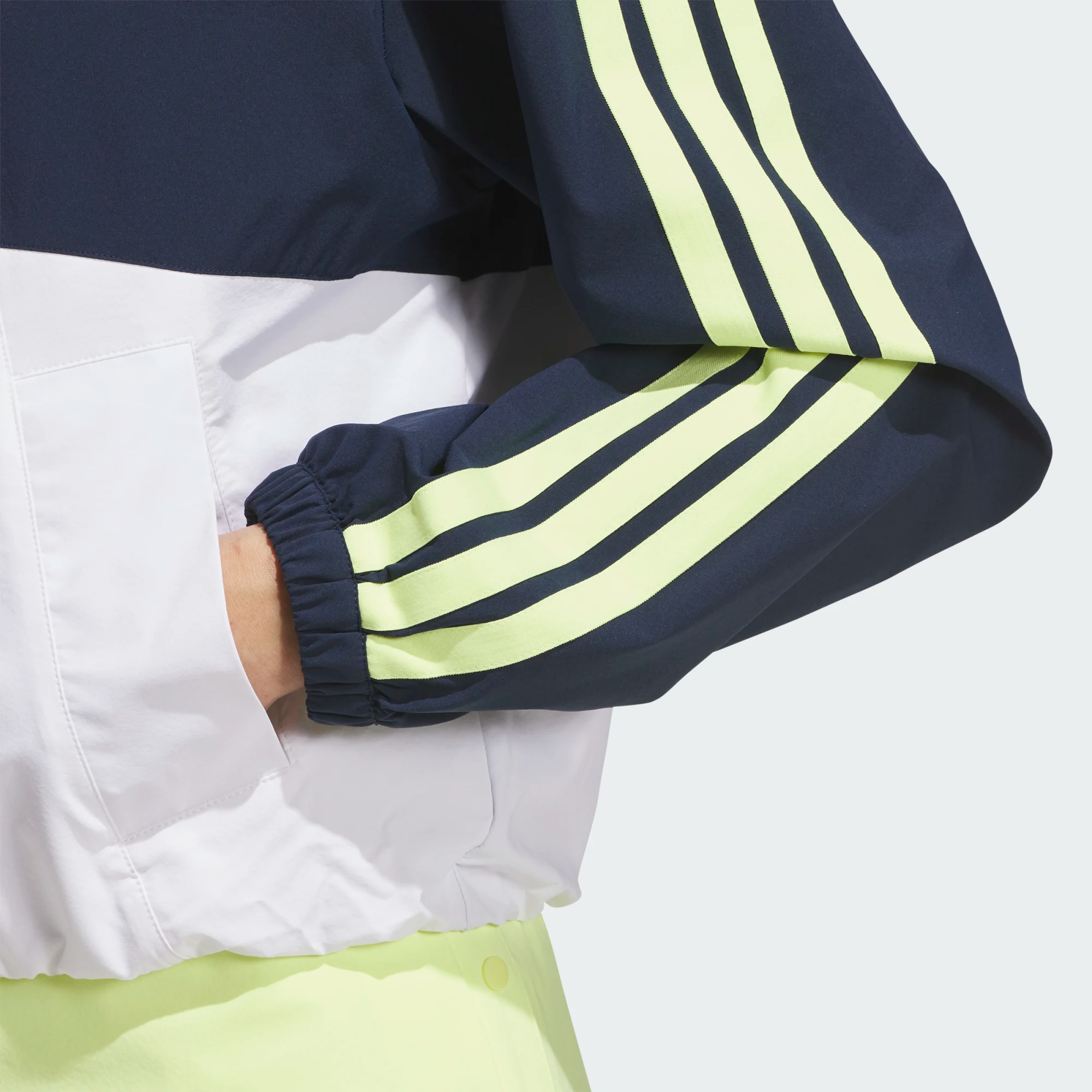 Adidas Ladies Beyond The Course Colorblock Twistweave Full-Zip Jacket - Navy/White