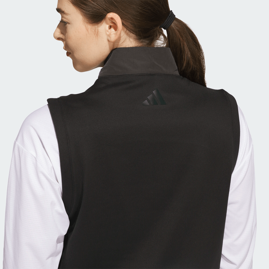 Adidas Ladies Beyond The Course Climawarm Half-Zip Loose Vest - Black