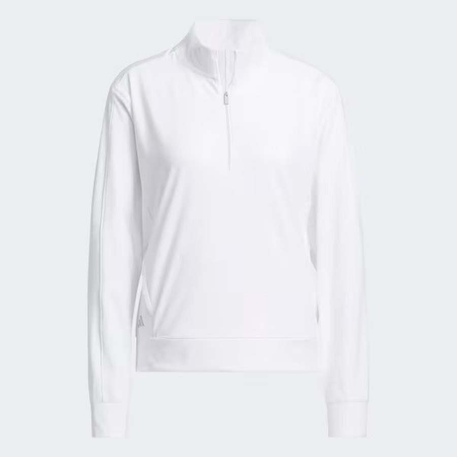 Adidas Ladies Ultimate365 Half-Zip Layering Top - White