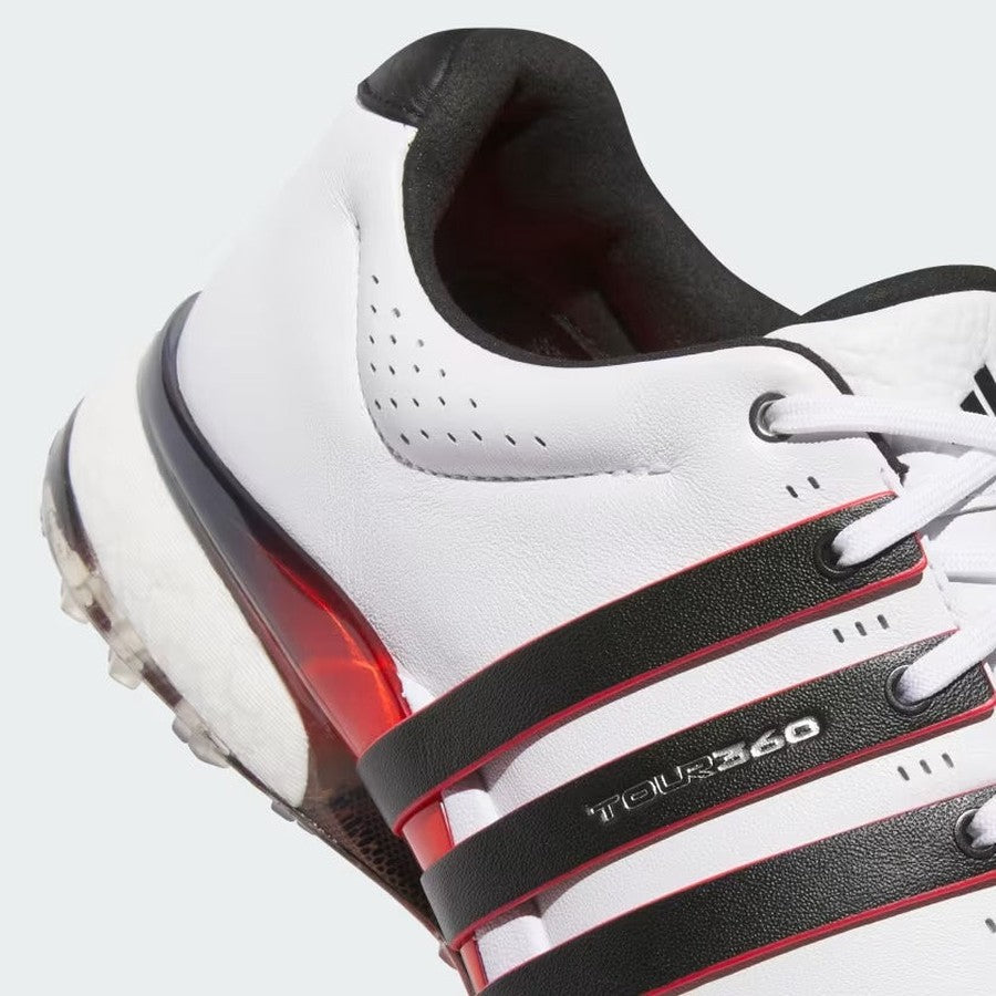 Adidas Tour360 25 Spikeless Golf Shoes - White/Red