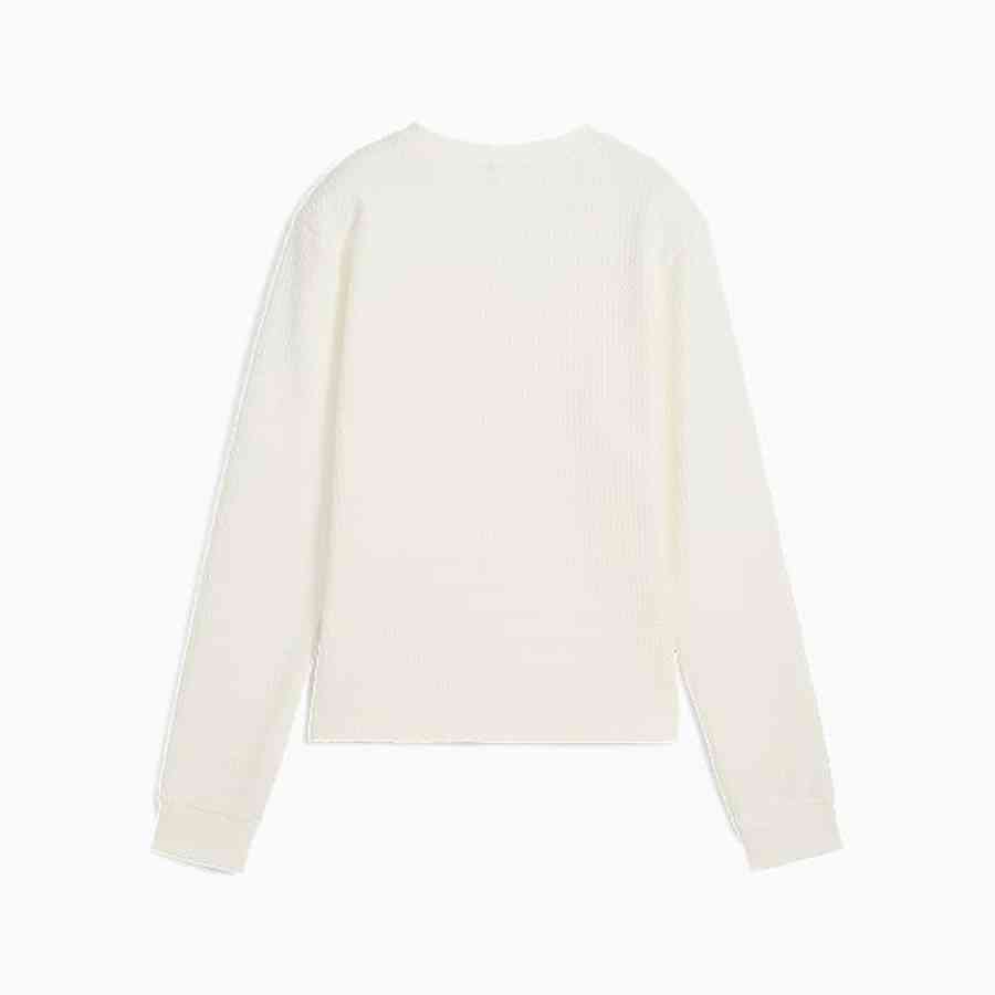 Puma Ladies Boulder Crew Golf Sweater - Off White