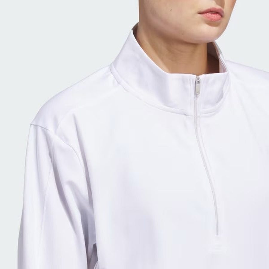 Adidas Ladies Ultimate365 Half-Zip Layering Top - White