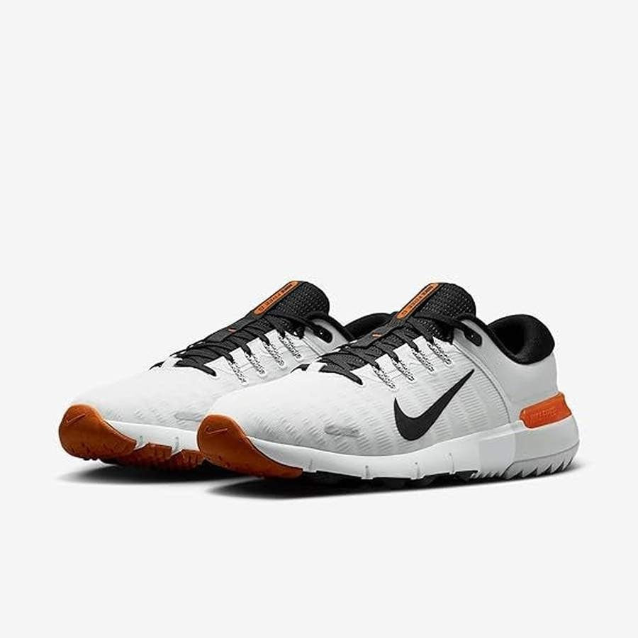 Nike Free Golf NN Spikeless Golf Shoes - White/Orange