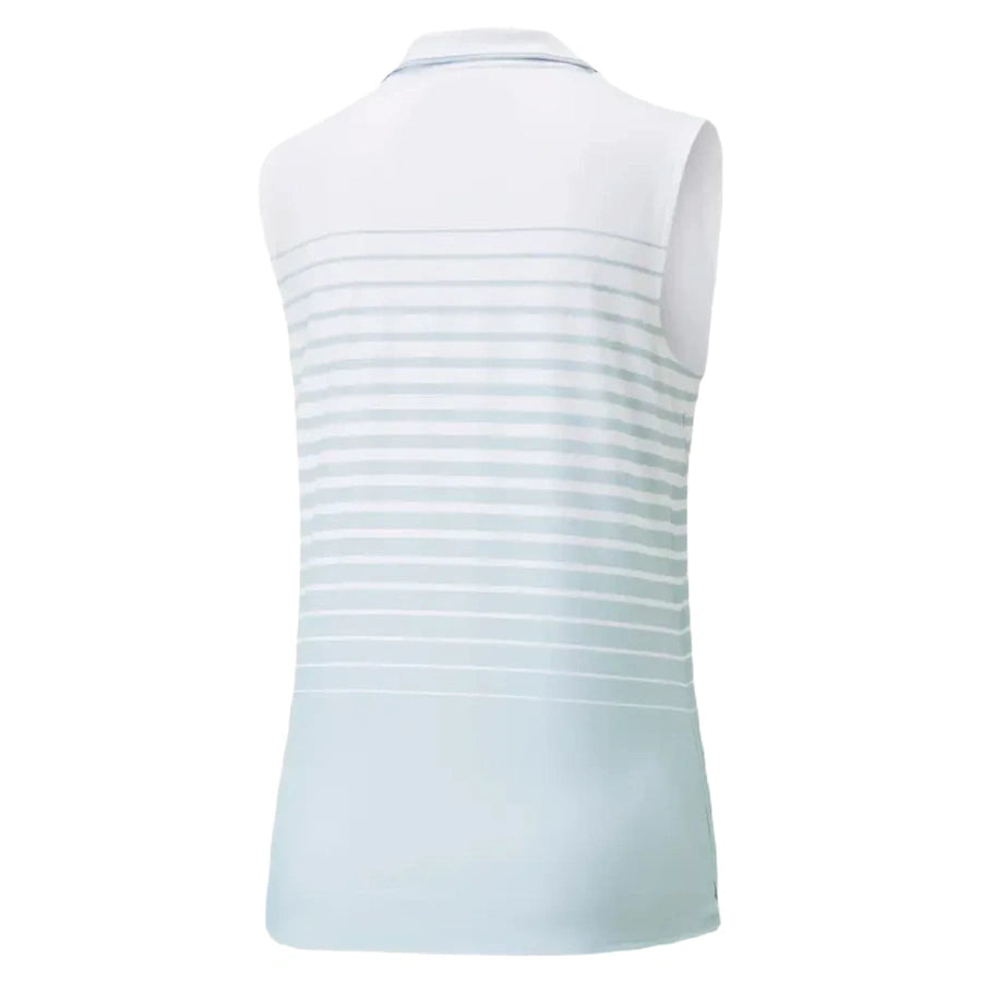 Puma Ladies MATTR Sleeveless Stripe Golf Polo WHLS