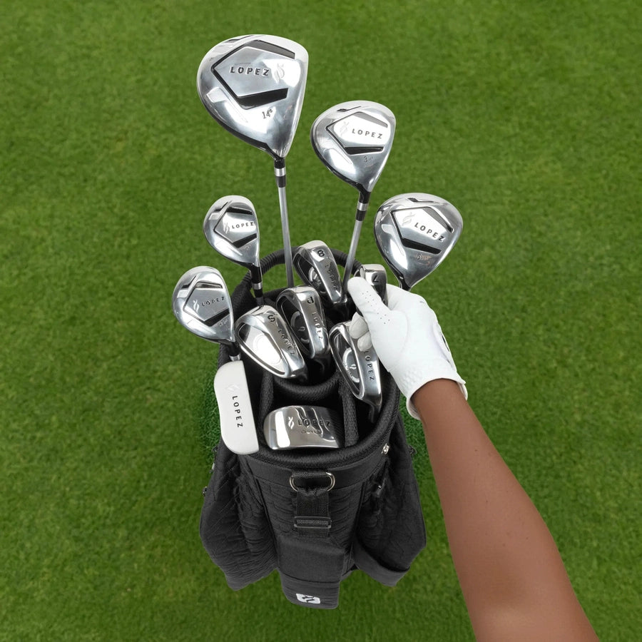 Nancy Lopez Signature 19-Piece Cart Bag Package Set - Coal Black