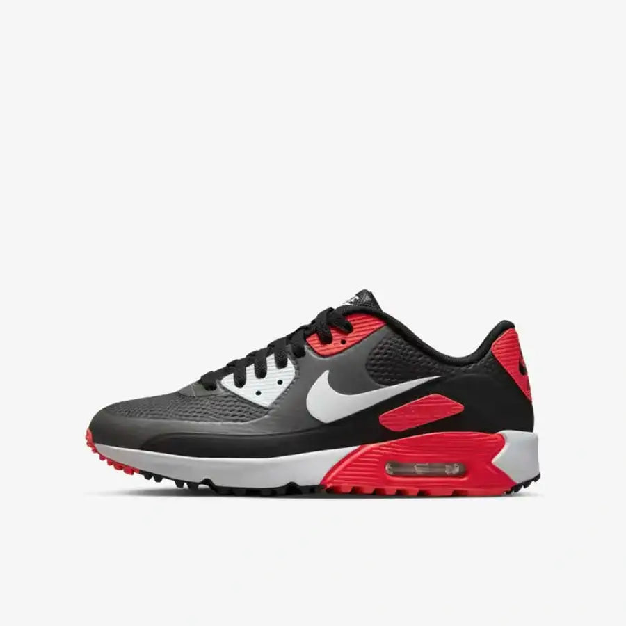 Nike Air Max 90 G Spikeless Golf Shoe - Grey/Red | Free Shipping