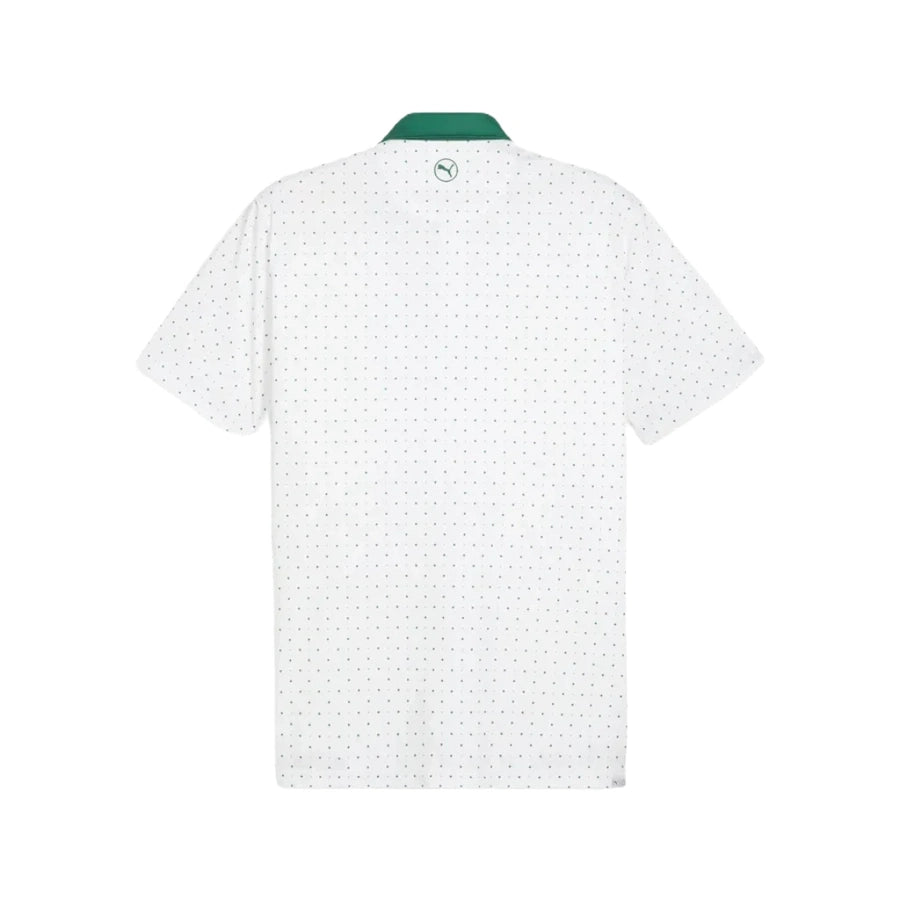 Pure Geo Golf Polo - White/Green
