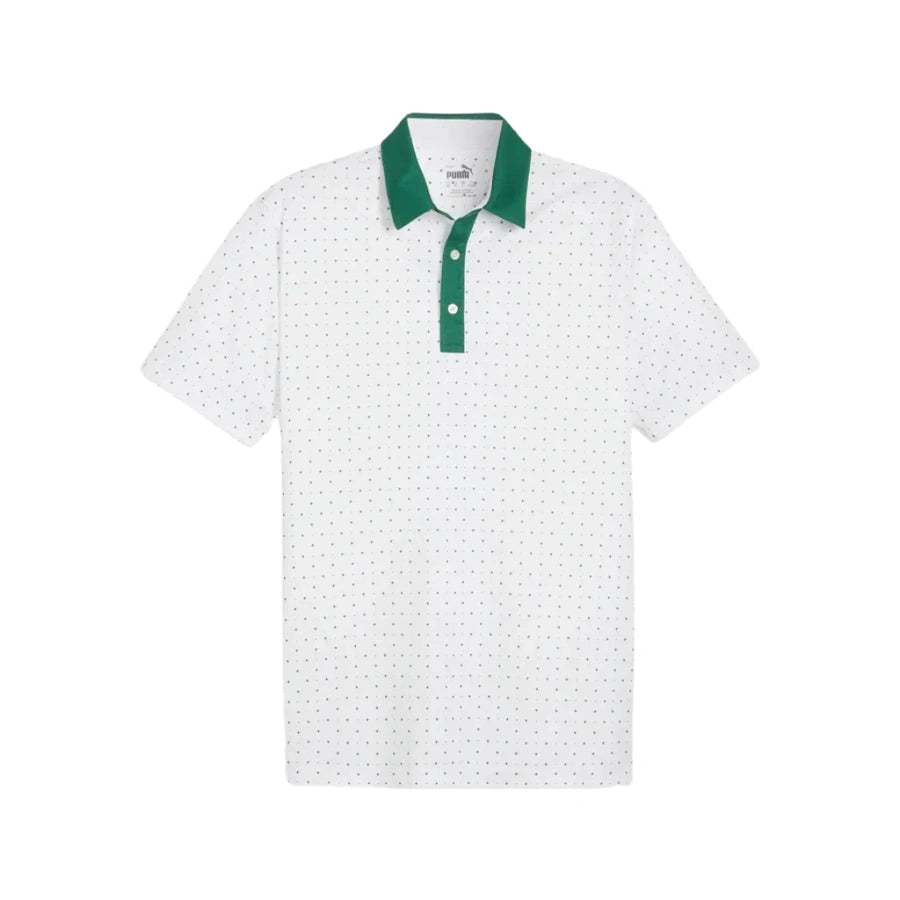 Pure Geo Golf Polo - White/Green