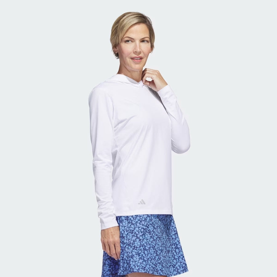 Adidas Ladies Performance Golf Hoodie - White