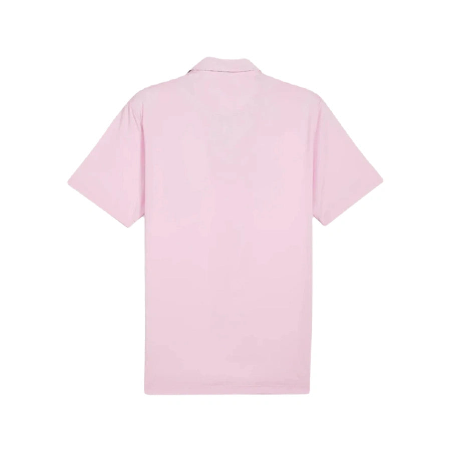 Pure AP Floral Trim Golf Polo - Pink