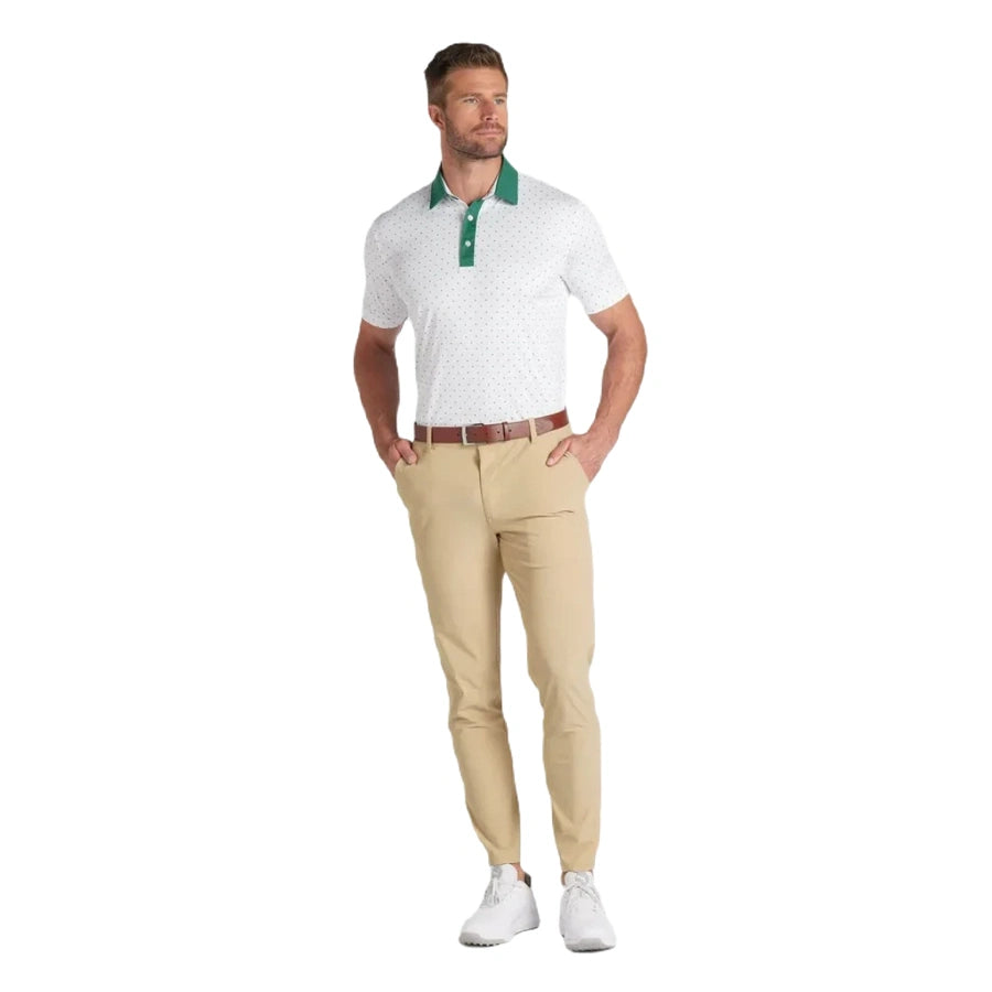Pure Geo Golf Polo - White/Green
