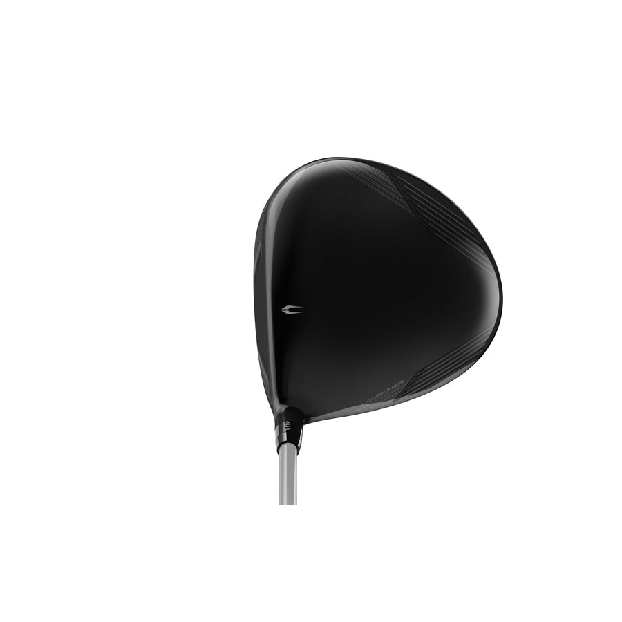 A Cleveland Launcher XL2 Draw Driver with a black XL Head Design and silver shaft is shown from above against a plain white background.