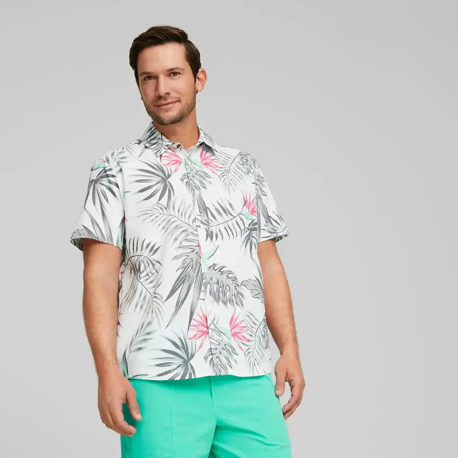 Puma X PTC Paradise Button Down Golf Shirt APP SPECIAL