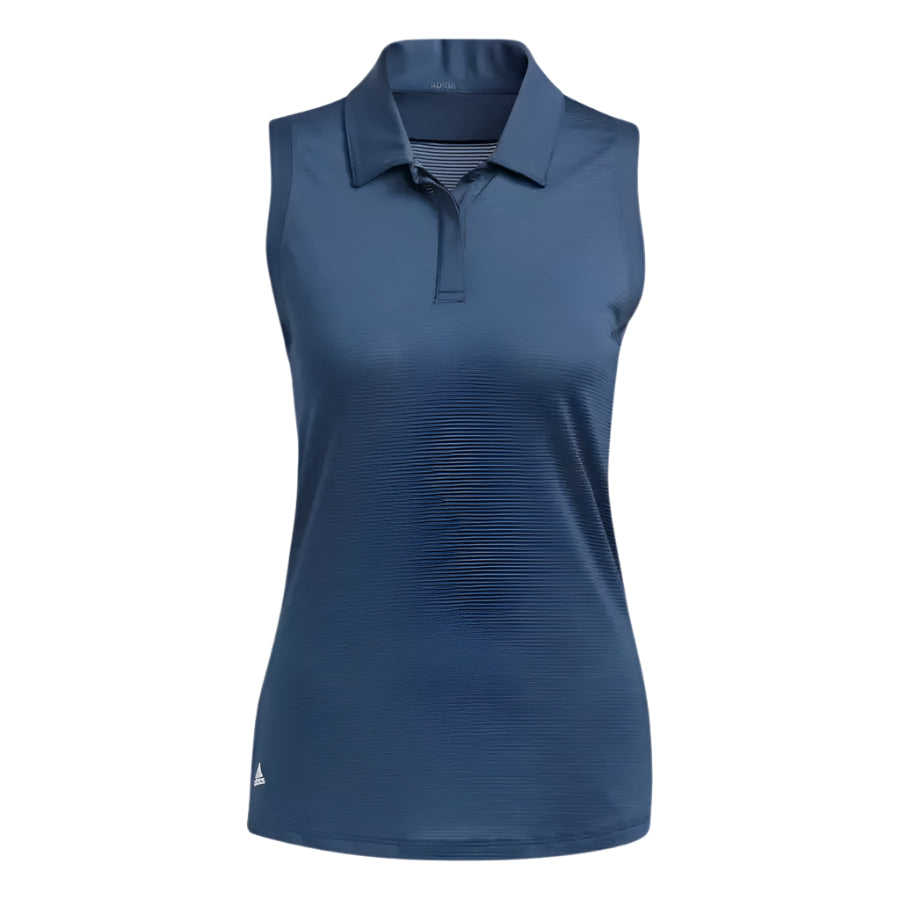 Adidas Ladies Sleeveless Polo Shirt Navy