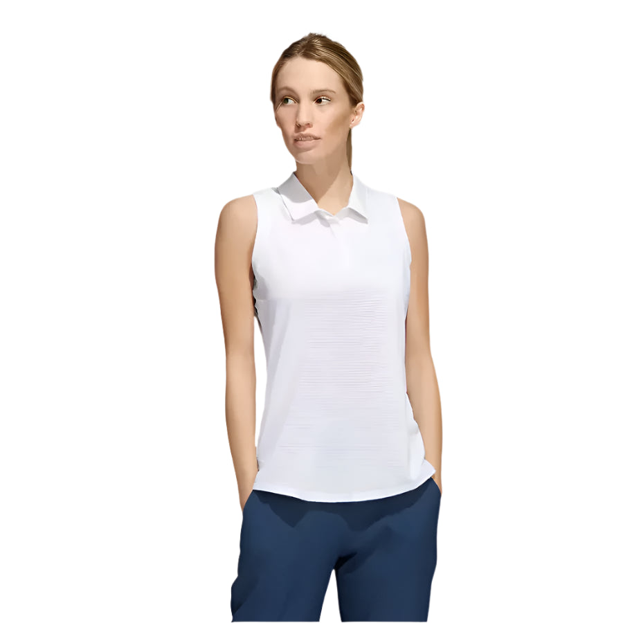 Ladies white online sleeveless top
