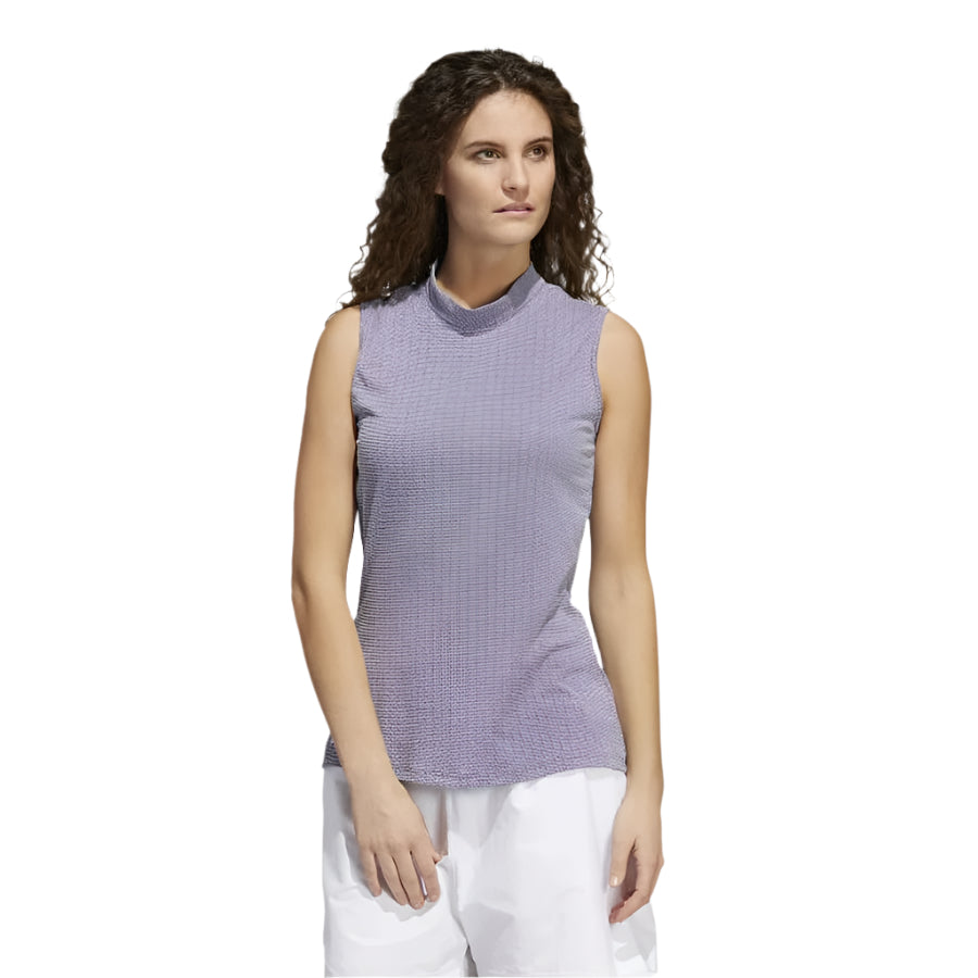 Adidas Essentials Mock Neck Sleeveless Polo Ladies Shirt