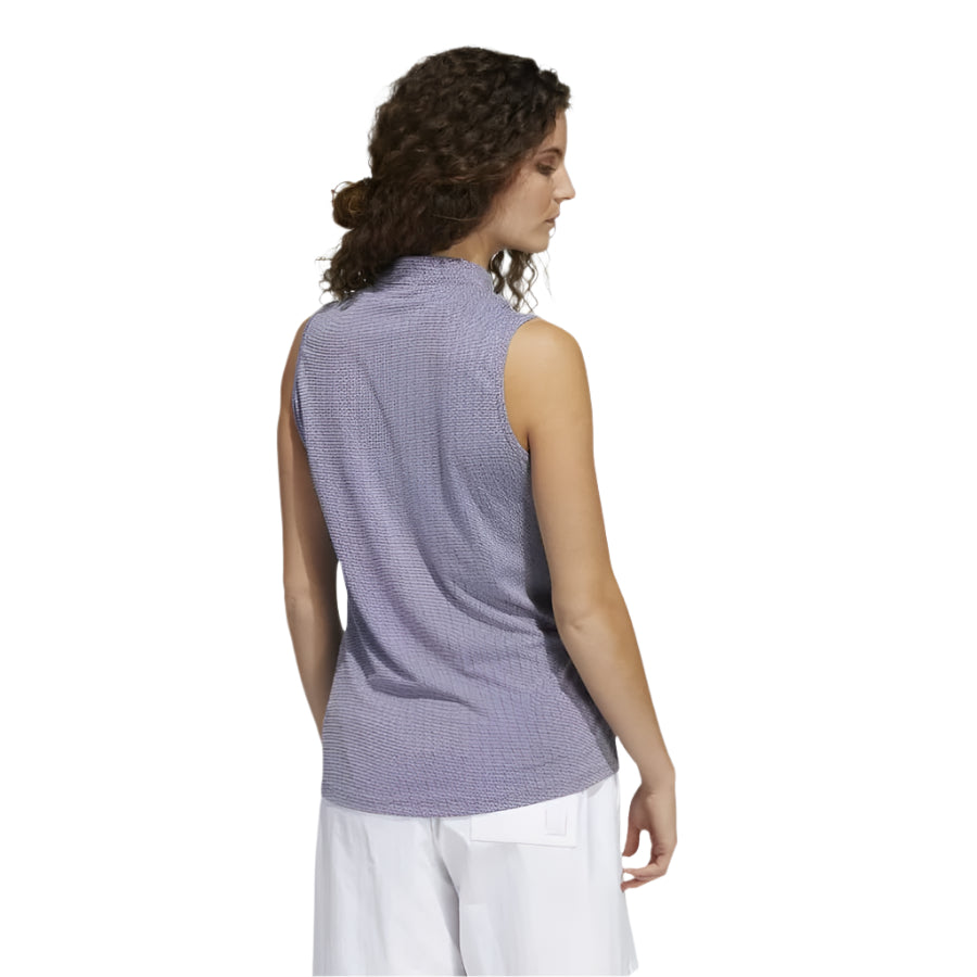 Adidas Essentials Mock Neck Sleeveless Polo Ladies Shirt