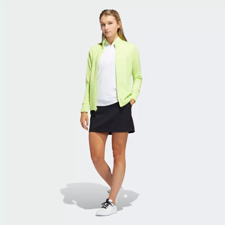 Adidas Ladies Textured Full-Zip Jacket - Green