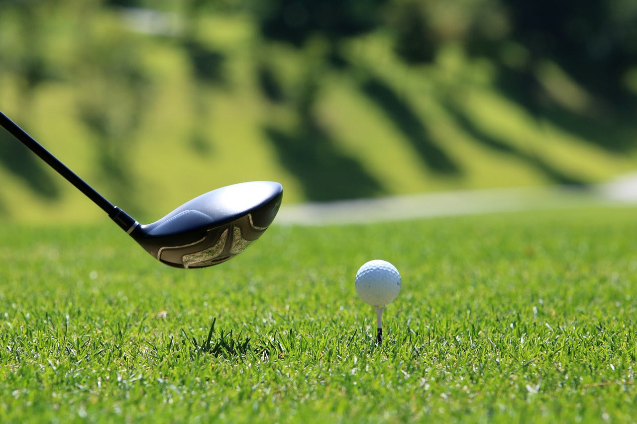 wilson golf club near a ball ready to hit