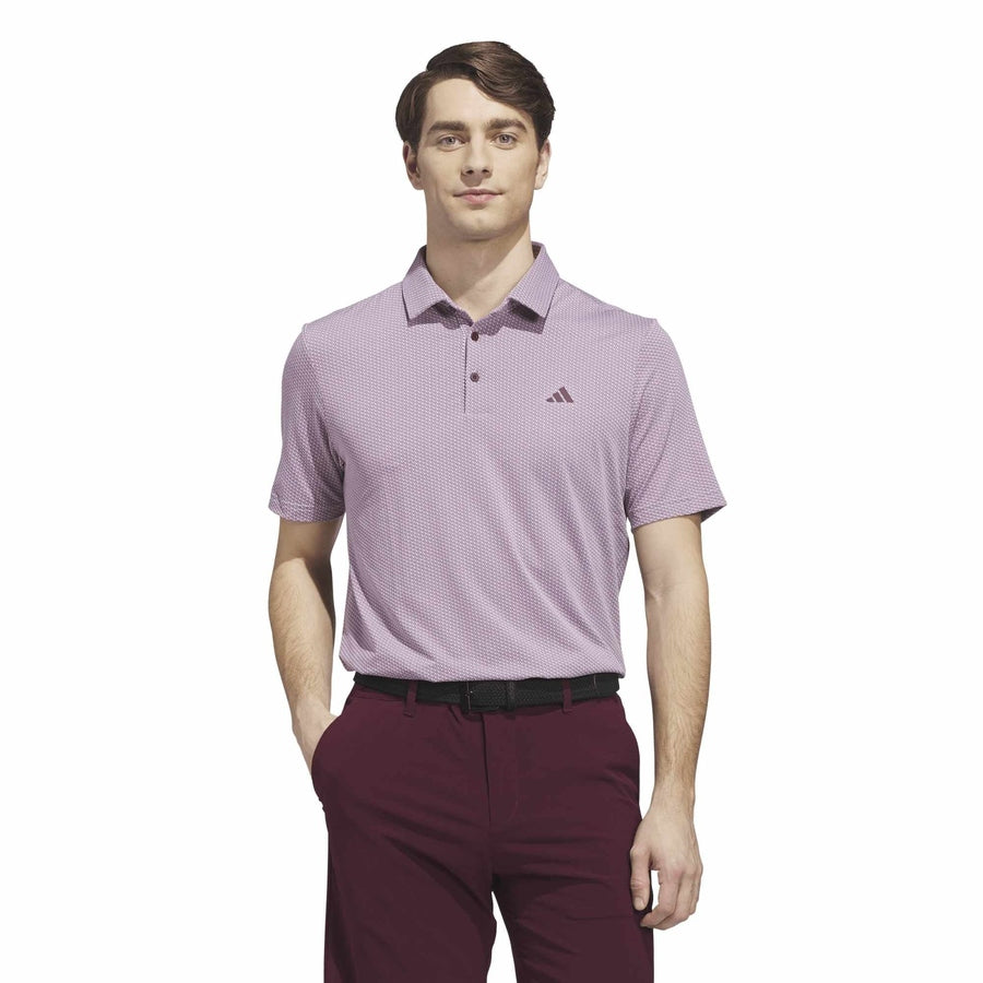 Adidas Performance Textured Polo Shirt - Purple