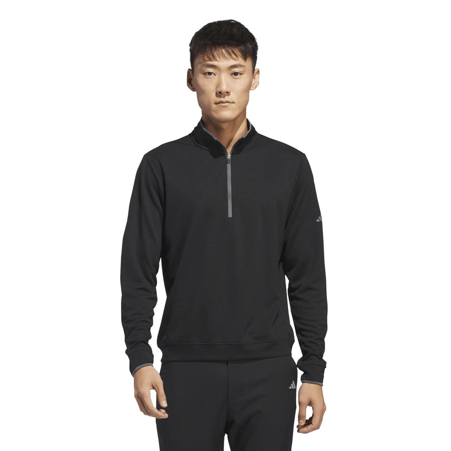 Haut léger Adidas à demi-zip - noir