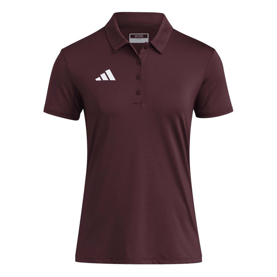 Adidas Ladies Ultimate365 Solid Polo Shirt - Red