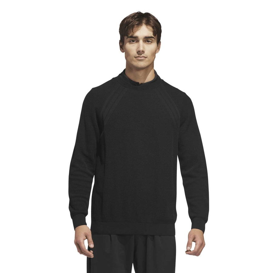 Adidas Ultimate365 Tour Knit Crewneck Sweatshirt - Black