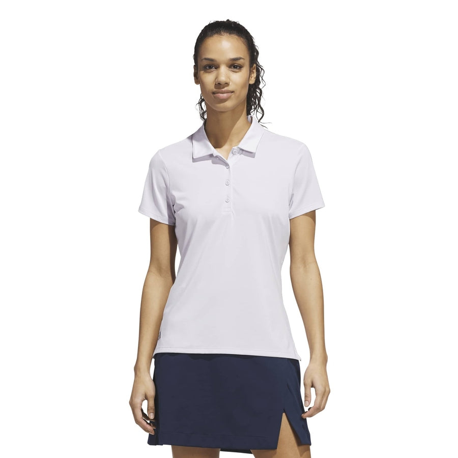 Adidas Ladies Ultimate365 Solid Short Sleeve Polo Shirt - Purple