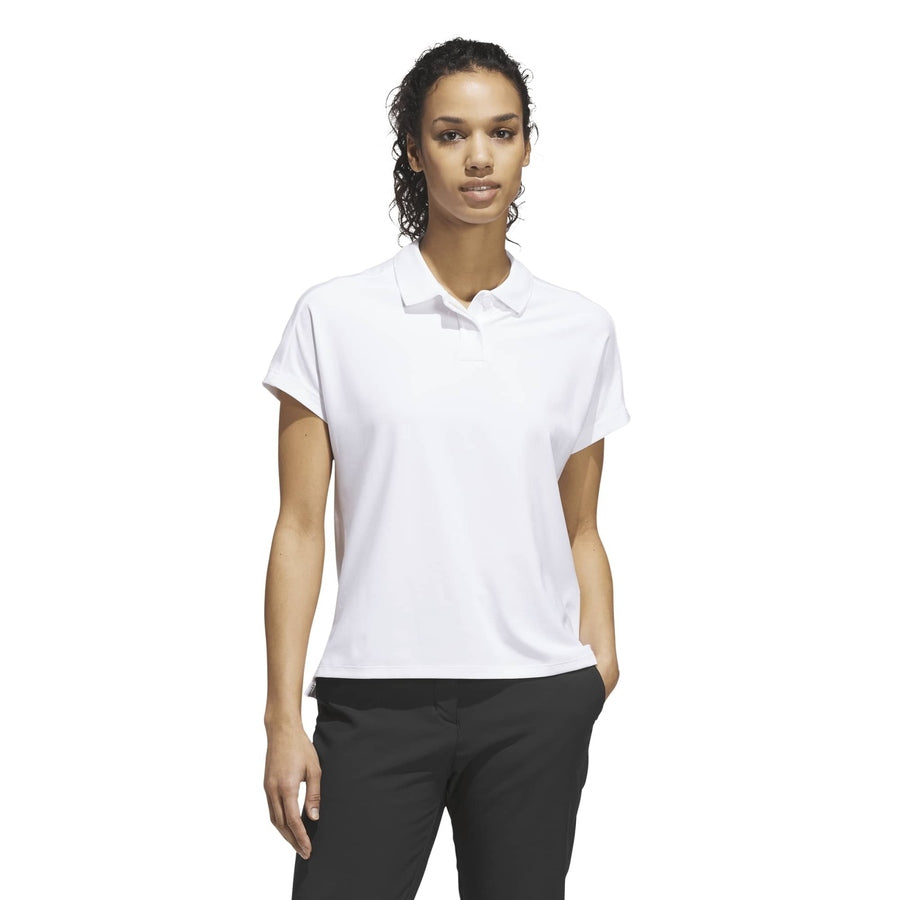 Adidas Ladies Ultimate365+ Butterspun Loose Polo Shirt - White