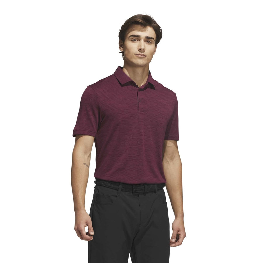 Adidas Ultimate365 Jacquard Polo Shirt - Red
