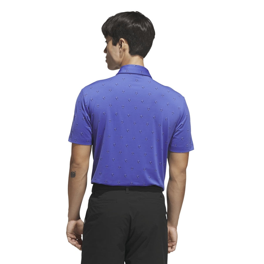 Adidas Ultimate365 Essence Print Climacool Polo Shirt - Blue