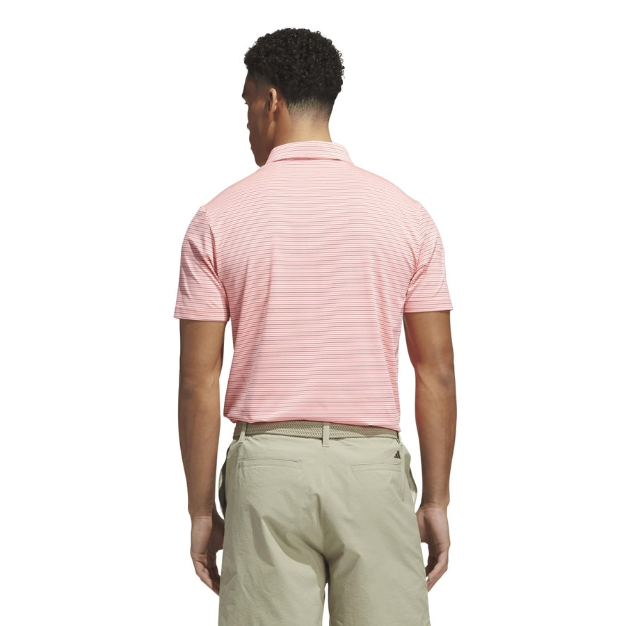 Adidas Ultimate365+ Three Color Stripe Polo Shirt - Pink