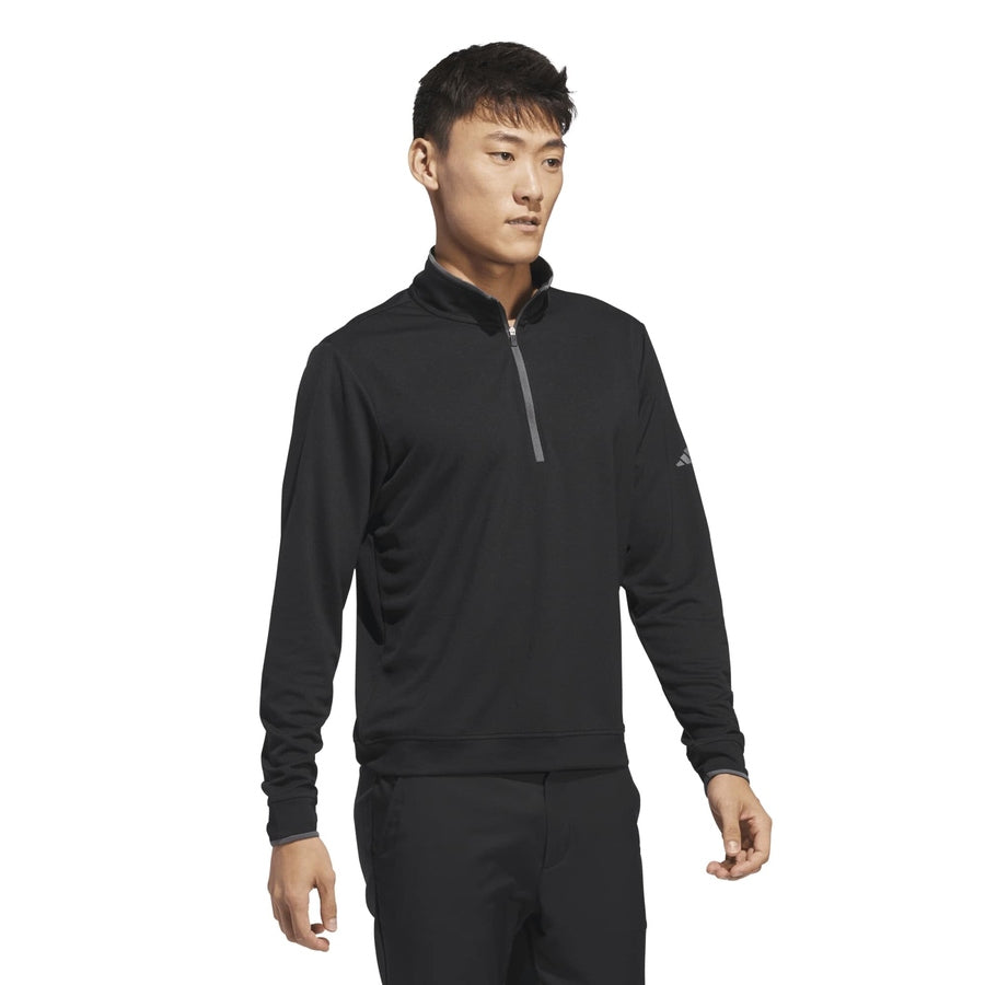 Haut léger Adidas à demi-zip - noir