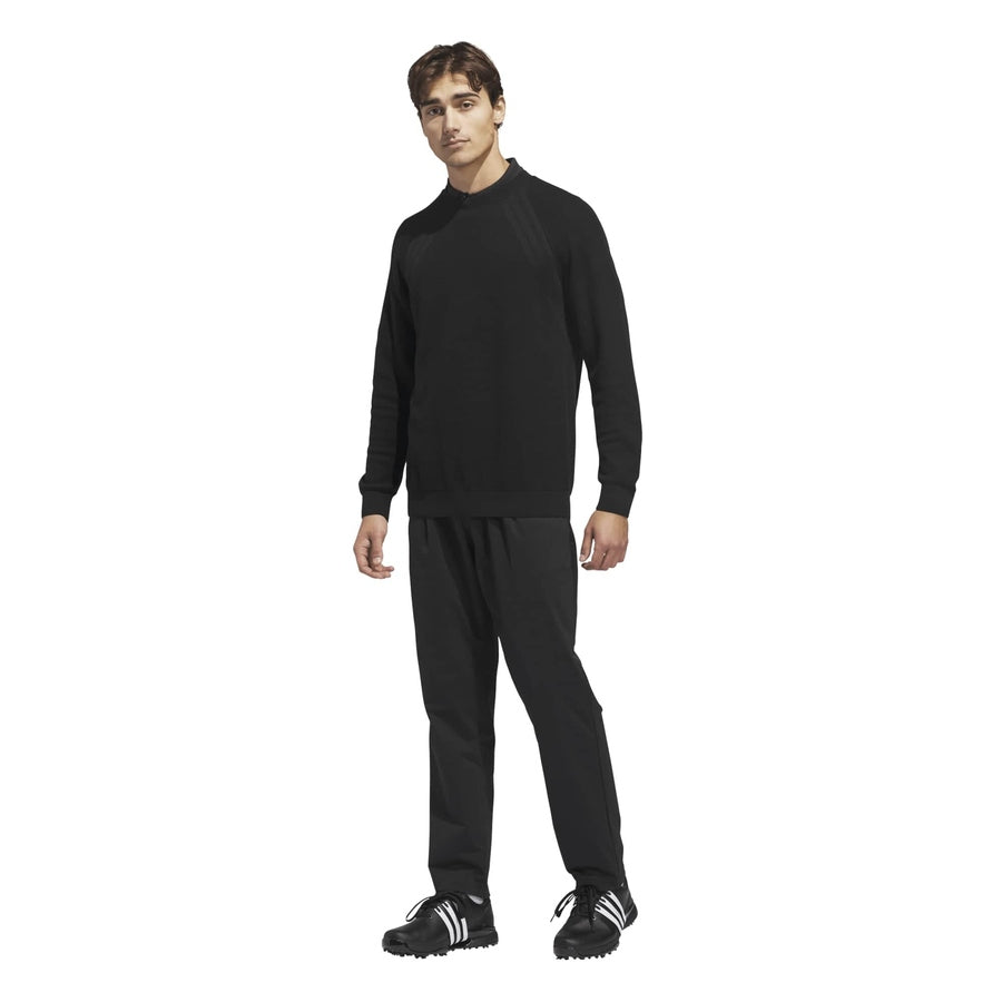 Adidas Ultimate365 Tour Knit Crewneck Sweatshirt - Black