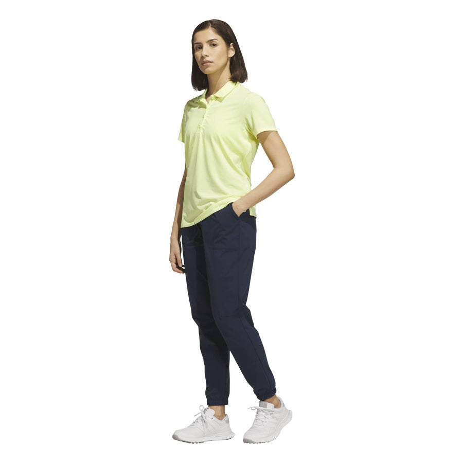 Adidas Ladies Ultimate365 Solid Short Sleeve Polo Shirt - Yellow