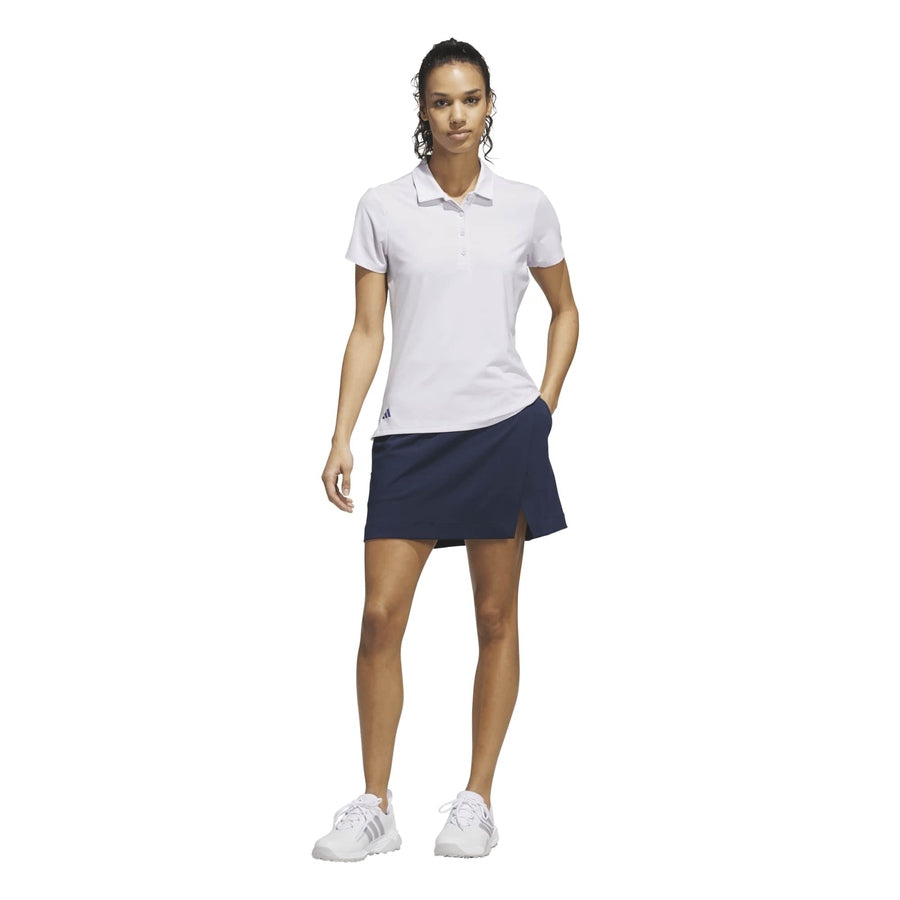 Adidas Ladies Ultimate365 Solid Short Sleeve Polo Shirt - Purple