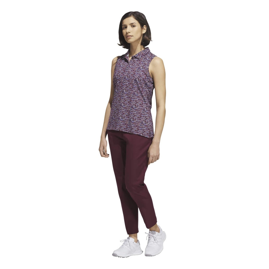 Polo imprimé en mesh Adidas Ultimate365 Climacool pour femme - rouge