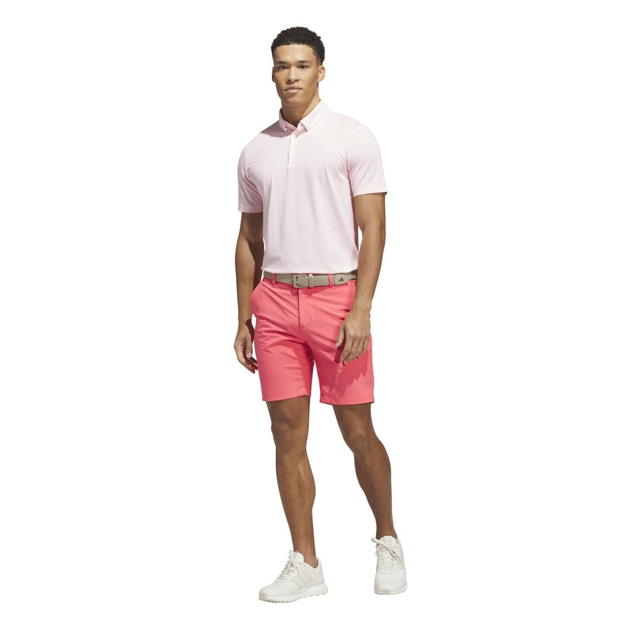 Adidas Ultimate365+ Pencil Stripe Climacool Polo Shirt - Pink