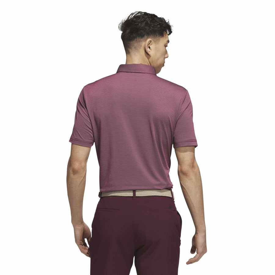 Polo Adidas Ultimate365+ Climacool à fines rayures tennis - rouge