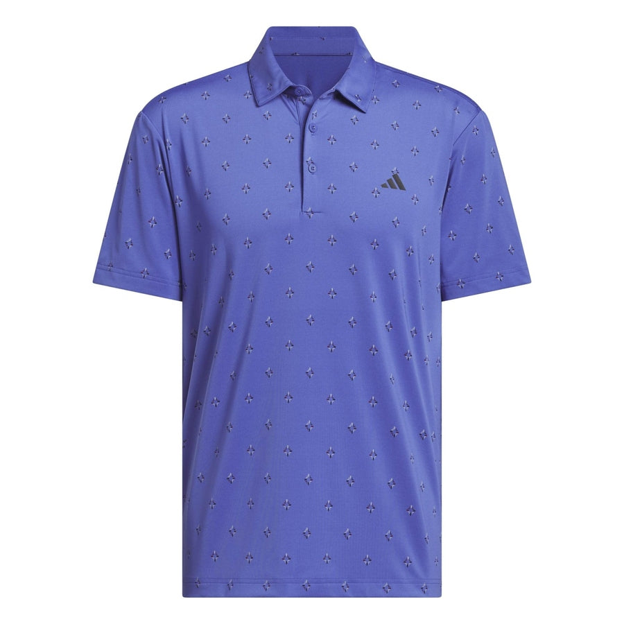 Adidas Ultimate365 Essence Print Climacool Polo Shirt - Blue