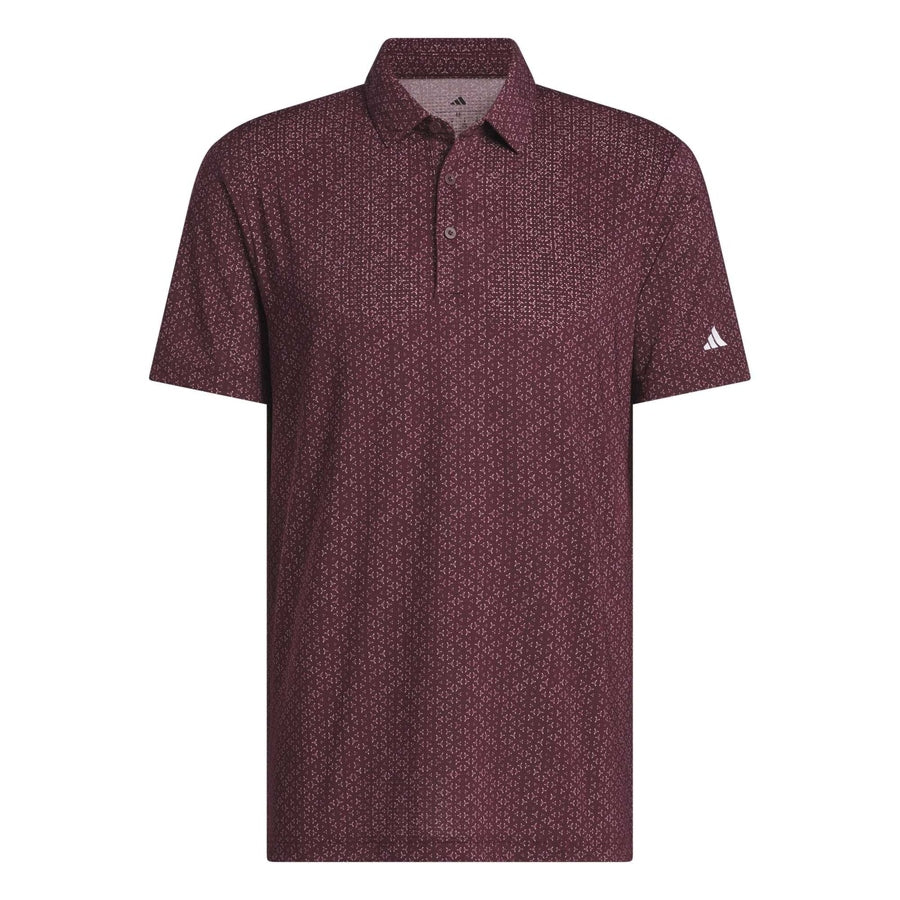 Adidas Ultimate365 Mesh Tango Print Climacool Polo Shirt - Red