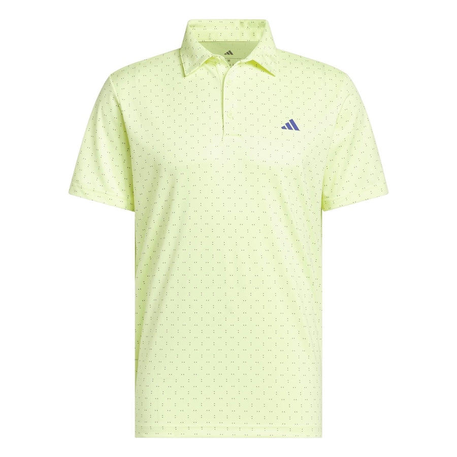 Adidas Performance Textured Print Polo Shirt - Yellow