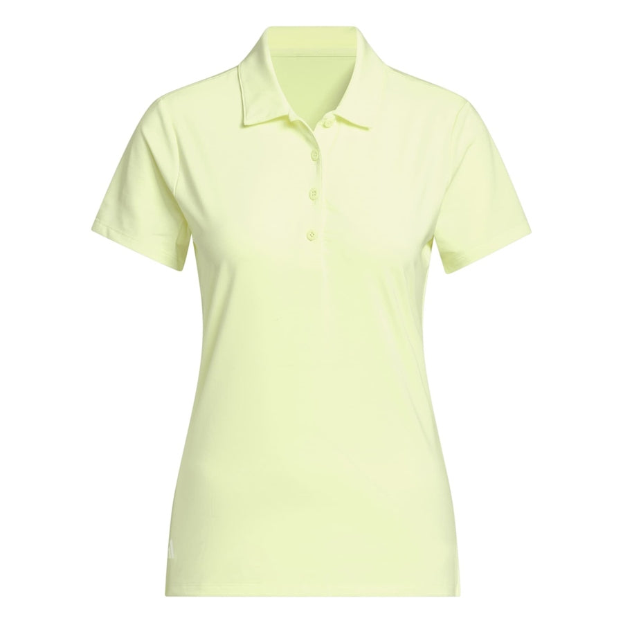Adidas Ladies Ultimate365 Solid Short Sleeve Polo Shirt - Yellow