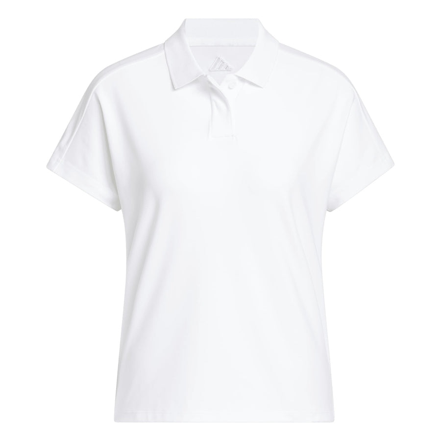 Adidas Ladies Ultimate365+ Butterspun Loose Polo Shirt - White
